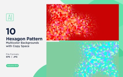 Colorful Hexagon of Various Sizes Versatile Pattern Background 614