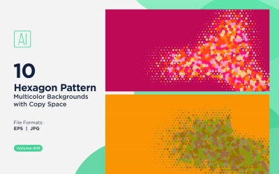 Colorful Hexagon of Various Sizes Versatile Pattern Background 616