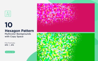 Colorful Hexagon of Various Sizes Versatile Pattern Background 627