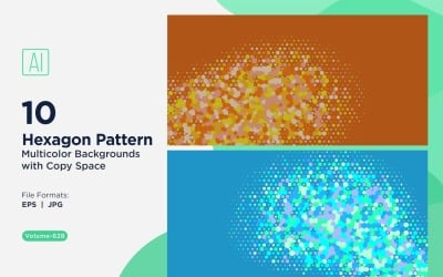 Colorful Hexagon of Various Sizes Versatile Pattern Background 628