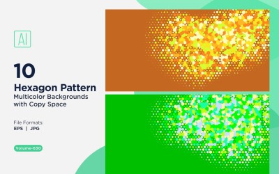 Colorful Hexagon of Various Sizes Versatile Pattern Background 630