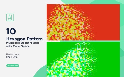 Esagono colorato di varie dimensioni Versatile modello di sfondo 544