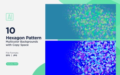 Esagono colorato di varie dimensioni Versatile modello di sfondo 554