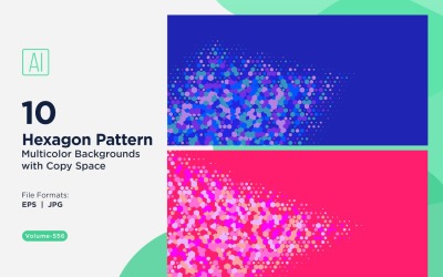 Esagono colorato di varie dimensioni Versatile modello di sfondo 556