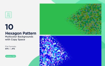 Esagono colorato di varie dimensioni Versatile modello di sfondo 560