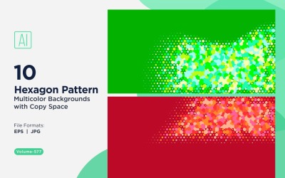 Esagono colorato di varie dimensioni Versatile modello di sfondo 577