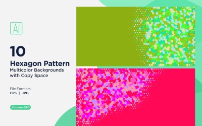 Esagono colorato di varie dimensioni Versatile modello di sfondo 583