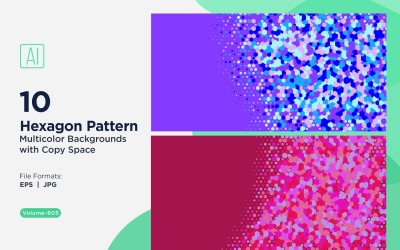 Esagono colorato di varie dimensioni Versatile modello di sfondo 605