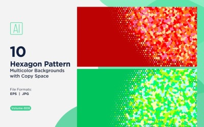 Esagono colorato di varie dimensioni Versatile modello di sfondo 608