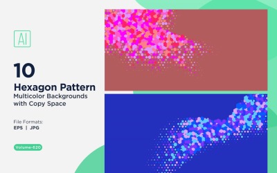 Esagono colorato di varie dimensioni Versatile modello di sfondo 620