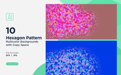Esagono colorato di varie dimensioni Versatile modello di sfondo 626