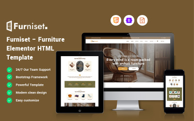 Furniset – šablona webu Elementor nábytku