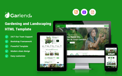 Garlend – Modelo de site de jardinagem e paisagismo