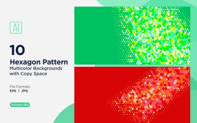 Hexagone coloré de différentes tailles, motif de fond polyvalent 562