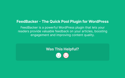 FeedBacker – plugin pro rychlé hlasování pro WordPress