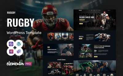 Ruggby - Rugby Kulübü ve Dövüş Sanatları WordPress Elementor Teması