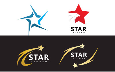 Yıldız logo tasarım şablonu, Hızlı yıldız logo Vektör çizim tasarımı V13