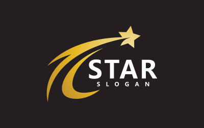 Yıldız logo tasarım şablonu, Hızlı yıldız logo Vektör çizim tasarımı V2