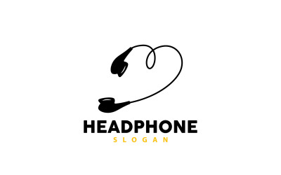 Casque Logo Appareil d&amp;#39;écoute de musique Vector V2