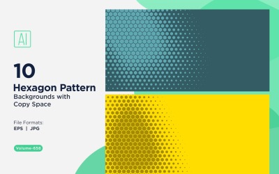 创意项目的动态六边形图案背景 658