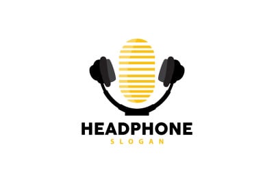 Headphone Logo Music Listening Device Vector V8