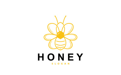 Logo de miel Abeille à miel Animal Vector V2