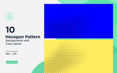 Dynamisk hexagonmönsterbakgrund för kreativa projekt 742