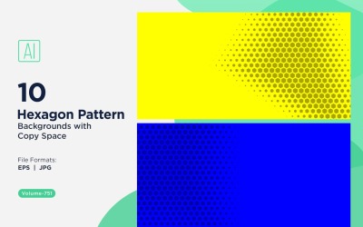 Dynamisk hexagonmönsterbakgrund för kreativa projekt 751