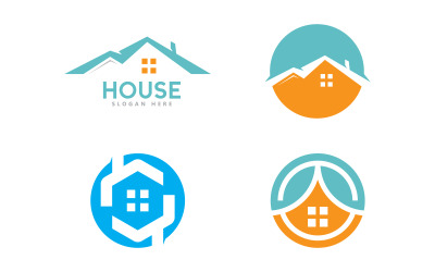 Hus och lägenhet logotyp vektorillustration V14