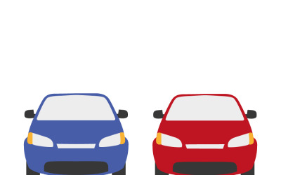 Icône plate de vecteur de vue avant de voiture