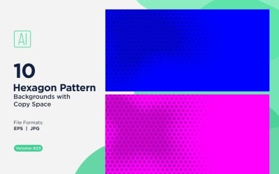 创意项目的动态六边形图案背景 823