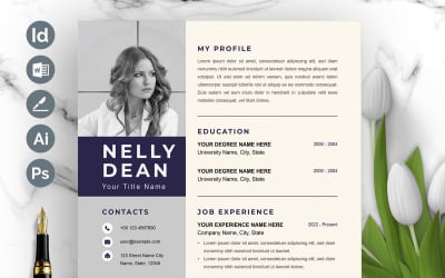 Unikalny, kreatywny układ szablonu CV