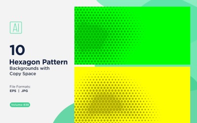 Fundo de Padrão Hexagonal Dinâmico para Projetos Criativos 838
