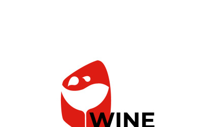Illustrazione vettoriale del modello di progettazione del logo del vino