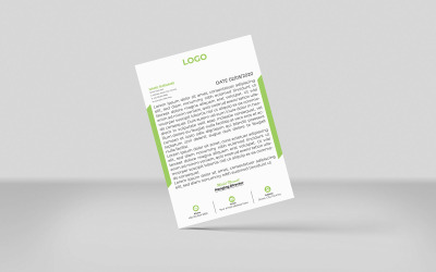 Klares Geschäfts- und Firmenbriefkopf-Design neu