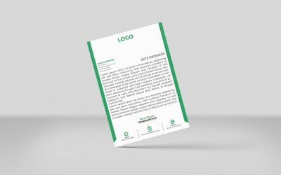 Sauberes und kreatives Design der Briefkopfvorlage für Unternehmen