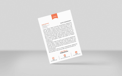Wellenförmiger Briefkopf, Corporate-Template-Design