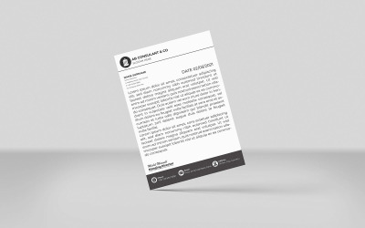 Carta intestata professionale Modello di carta intestata aziendale Design semplice