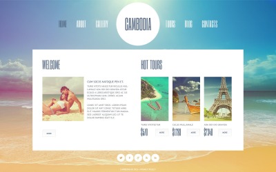 Modelo de site de agência de viagens