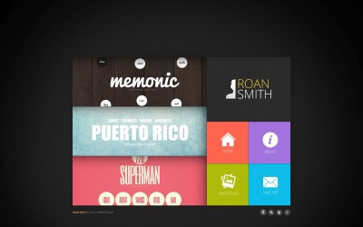 Modelo de site de portfólio do designer