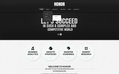Modelo de site responsivo de serviços de comerciante