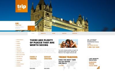 Modelo de site responsivo para agência de viagens