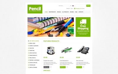 Pencil ZenCart Template