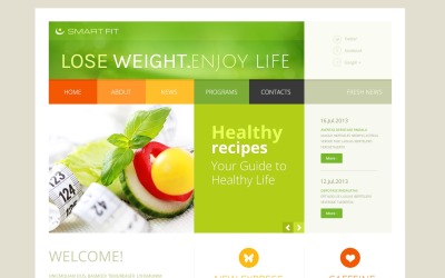 Plantilla Joomla en línea del programa de pérdida de peso