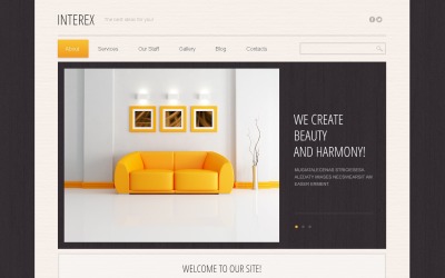 Responsive Minimalist Interior Design Drupal Template #44907