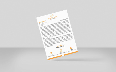Briefkopf-Design-Vorlage, einfaches Design und Vektorillustration-Vorlagendesign