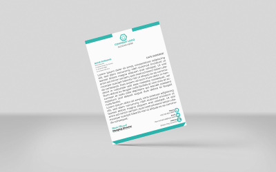 Modern corporate new letterhead template