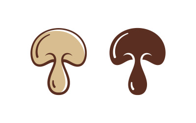 Mushroom logo icon vector design template V2