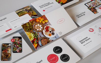 Yummy - Modèle de diapositives Google sur la nourriture moderne