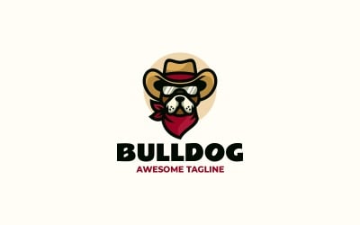 Bulldog Mascot Cartoon Logo 3
